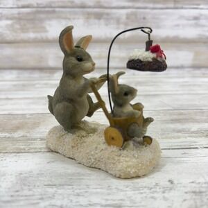 Charming Tails "Christmas Stroll" Bunny Strolling Baby W/ Original Box